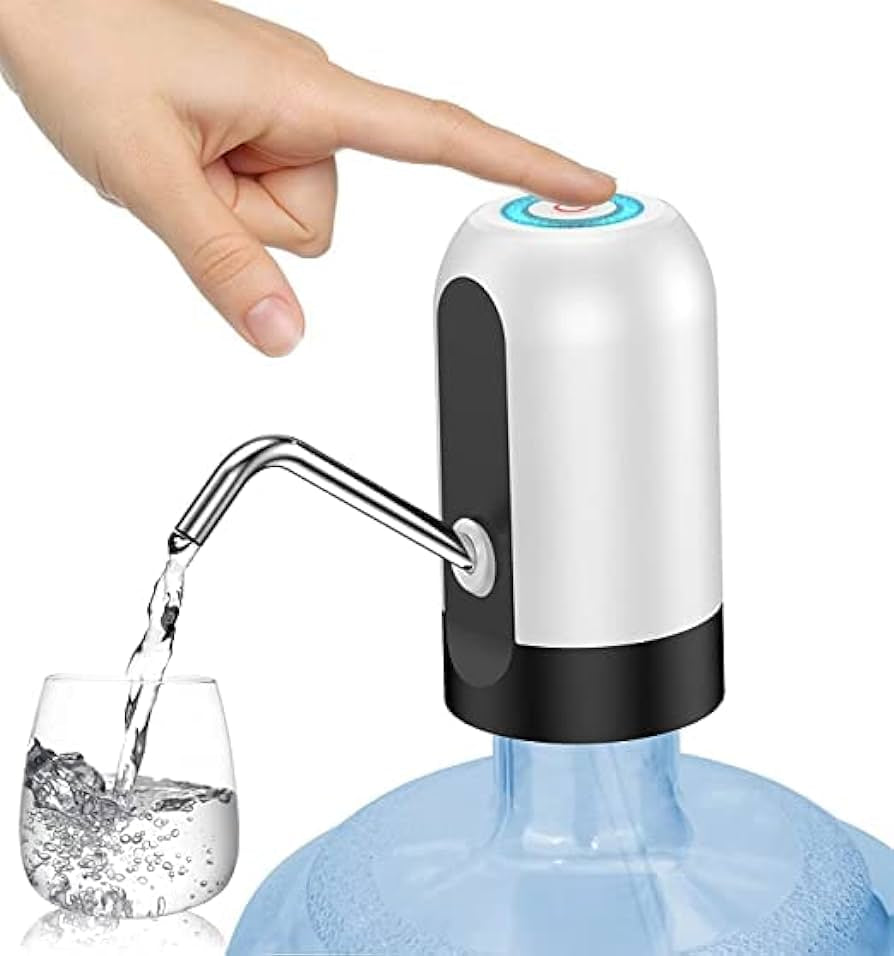 Wireless Portable Mini Rechargeable Water Bottle Can Dispenser Pump Upto 20 Litre Bottle with USB Charging Cable
