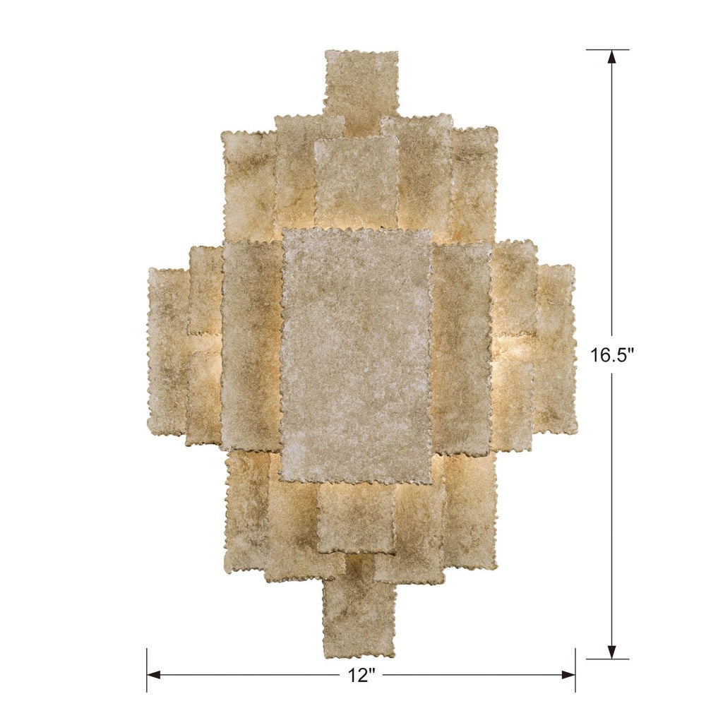 Classic Art Deco Style Geometric Antique Gold Leaf Wall Mount Model no Series W8905