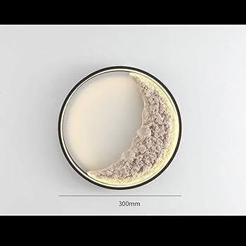 Wall Mounted Half Moon Light Modern Style LED Wall Lamp Compatible with Bedroom Living Dining Room Aisle Sofa Background Interior Art Moon Texture Decoration Light ,Wall Mount Light C419