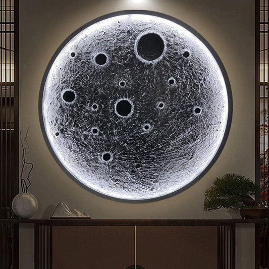 Poly-Stone Moon Lamp Metal Frame 620mm 3in1 Lights
