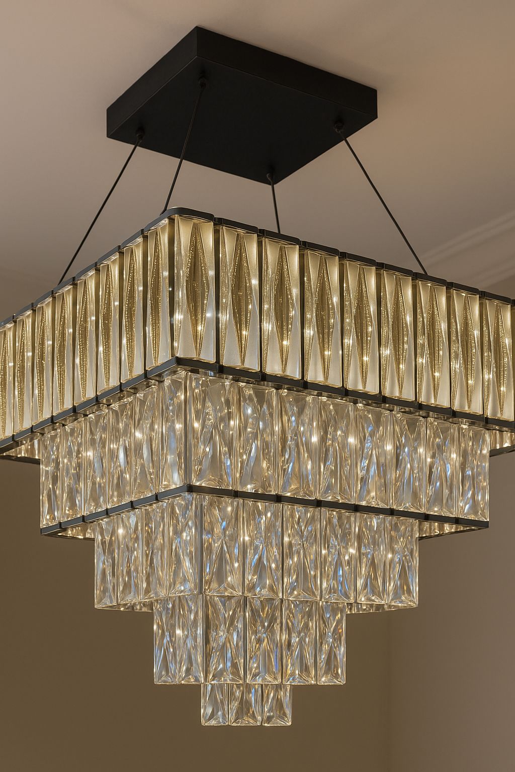 Luxurious Crystal Chandelier | Square Chandelier | D6908