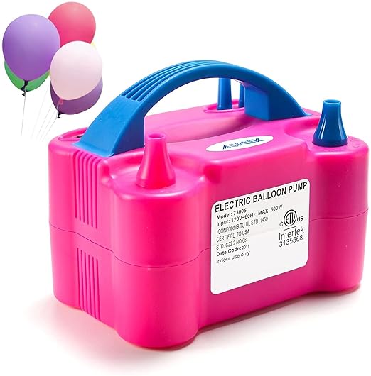 Air Balloon Pump Machine - Dual Nozzle Balloon Pump, Electric- Baloon Pumper Electronic for Birthday Decorations