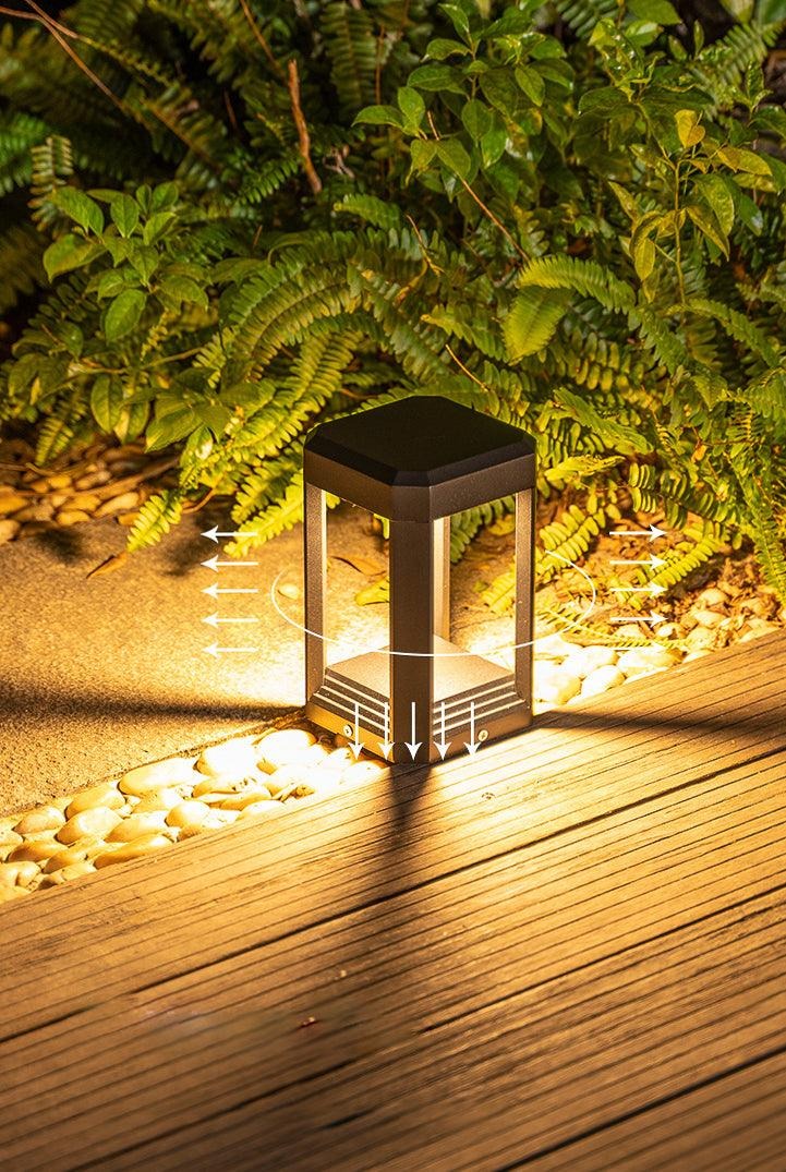 Modern Pillar Light Black Aluminium Metal Gate Lamp 2070