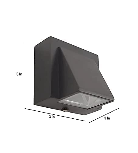 Half K Light, 1 Way, Up Down Outdoor Led Wall Light, Warm White, Black Aluminum With 1 year warranty W060-6