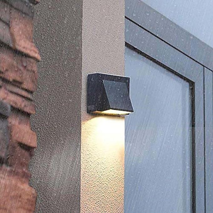 Half K Light, 1 Way, Up Down Outdoor Led Wall Light, Warm White, Black Aluminum With 1 year warranty W060-6