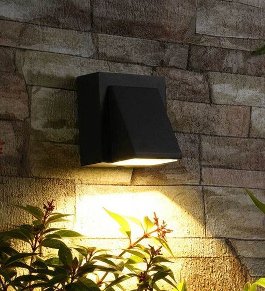 Half K Light, 1 Way, Up Down Outdoor Led Wall Light IP65, Warm White, Black Aluminum With 1 year warranty