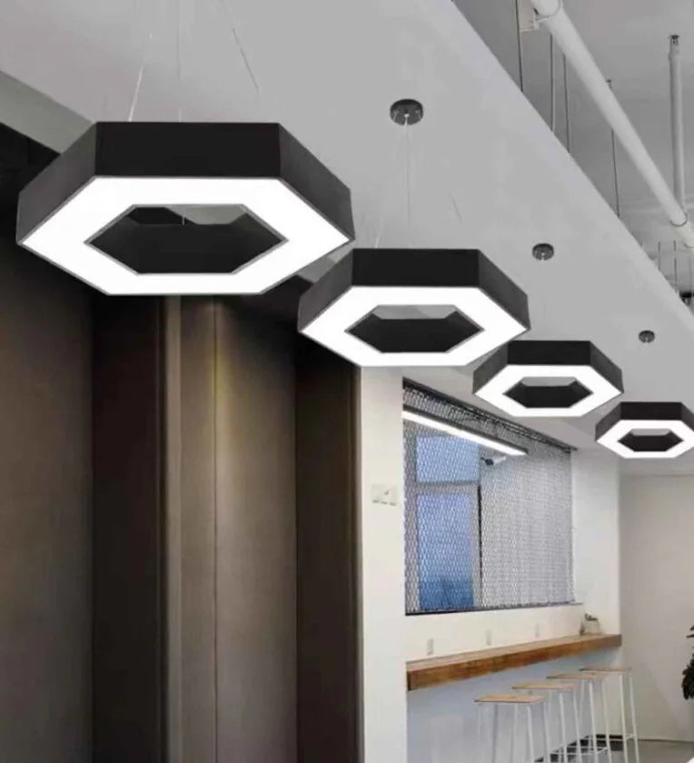 LED Hexagon Hanging Light l 600MM