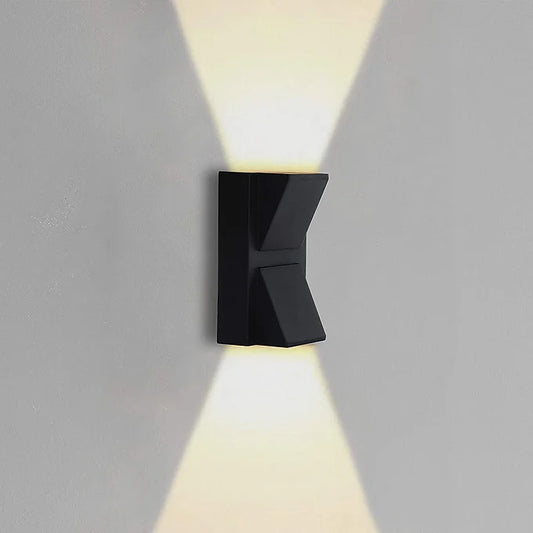 UP DOWN K Shaped  6W Outdoor Wall Mounted Light, Warm White
