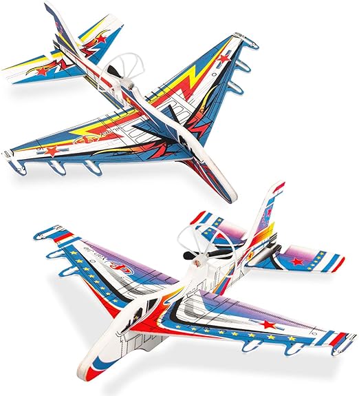 AP02 Airplane Toys Glider Planes for Kids, Foam Planes for Kids, Rechargeable Auto Flying Toys Model Airplane for Outdoor Play