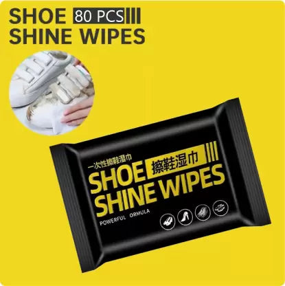 Shoe Shine Wipes Cleaner Disposable Travel Portable Removes Dirt Sports, Velour, Leather, Canvas Shoe Cleaner