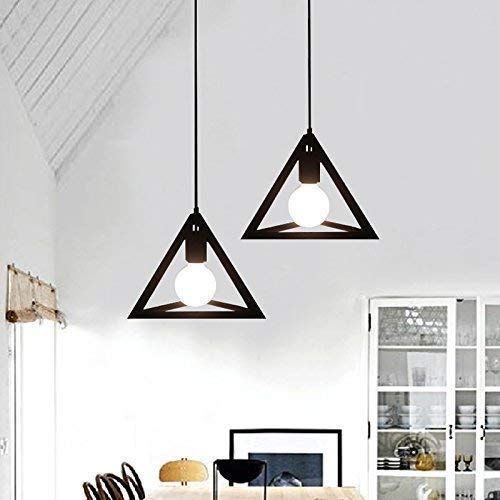 Hanging Metal Triangle With Bulb