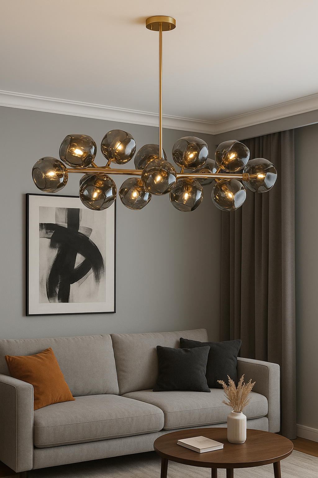 Smoky Bloom Chandelier | 623-14