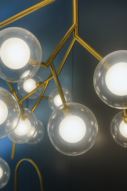 27 Lights Ball Firefly Gold Chandelier | PL - 8015-27