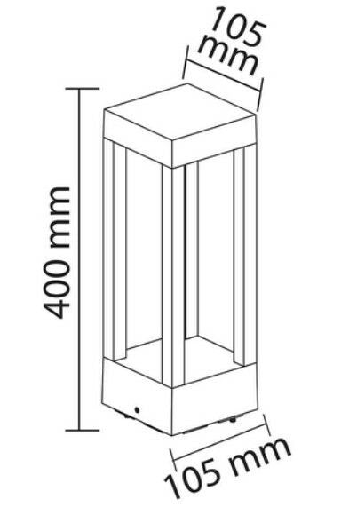 Lumi Frame Outdoor LED Bollard Gate Light