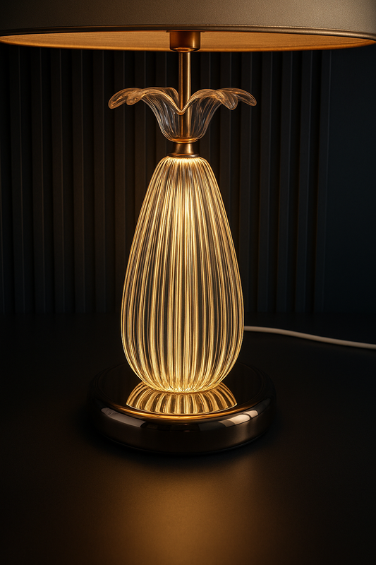 Premium fabric Crystal Glass Table Lamp | Model 6168