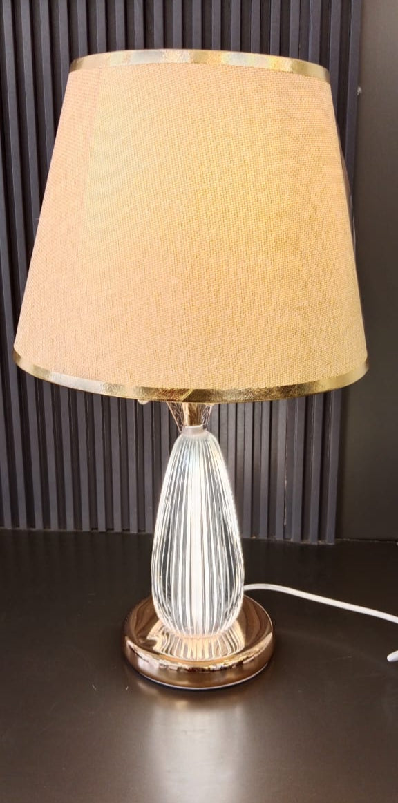 Premium fabric Crystal Glass Table Lamp Model 6168 Best for Bedroom, living room, dining room