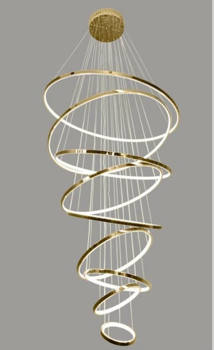 Luxury Chandelier for High Ceilings | French Gold Finish | 21704-9C FGD