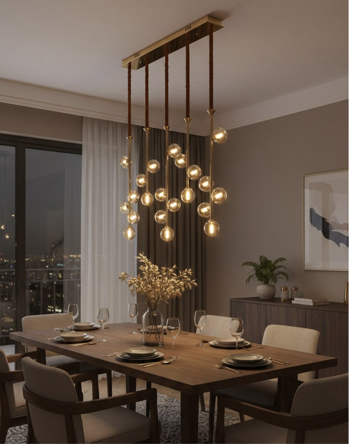 21 Ball Linear Chandelier | 659- 21