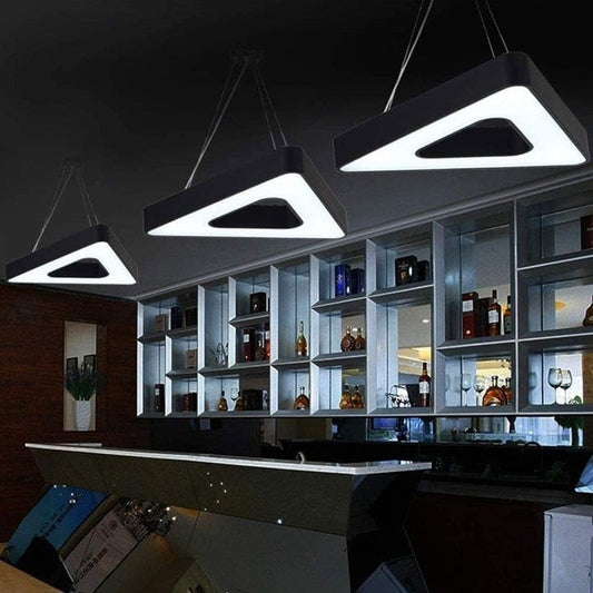 F613 Triangle  Hanging Lights 48W Indoor Lights 600mm for living rooms, bedroom, Cafe, Offices, Gym, Malls, Bars, etc.