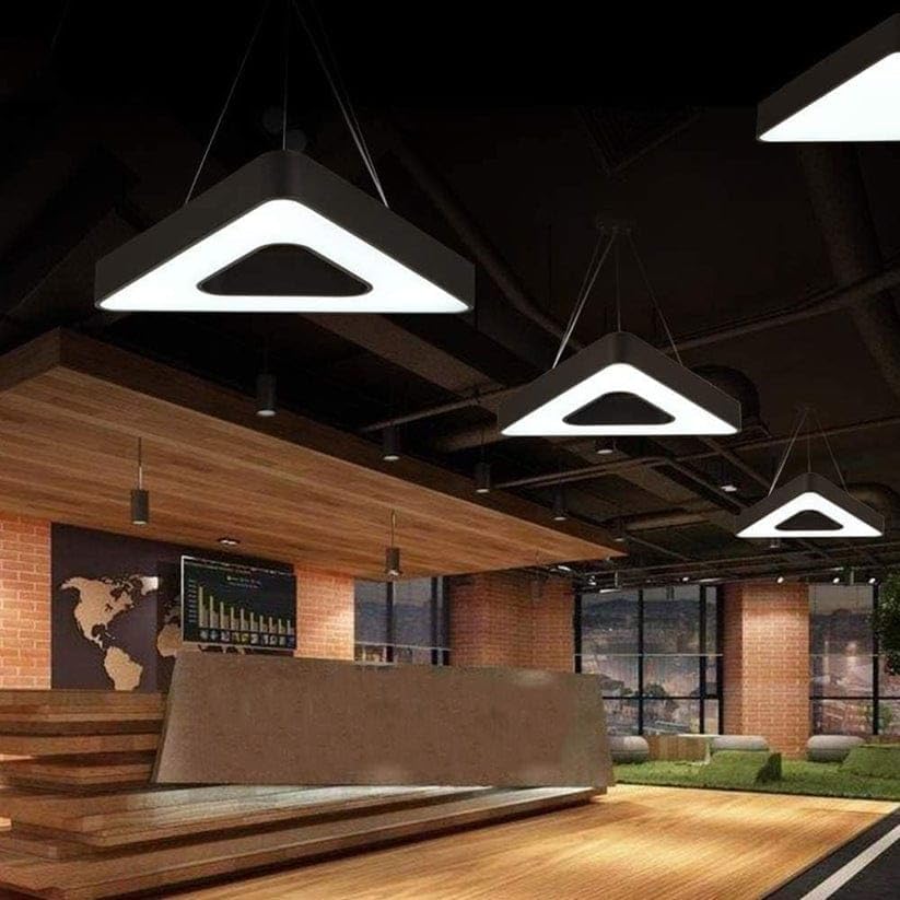 F613 Triangle  Hanging Lights 48W Indoor Lights 600mm for living rooms, bedroom, Cafe, Offices, Gym, Malls, Bars, etc.