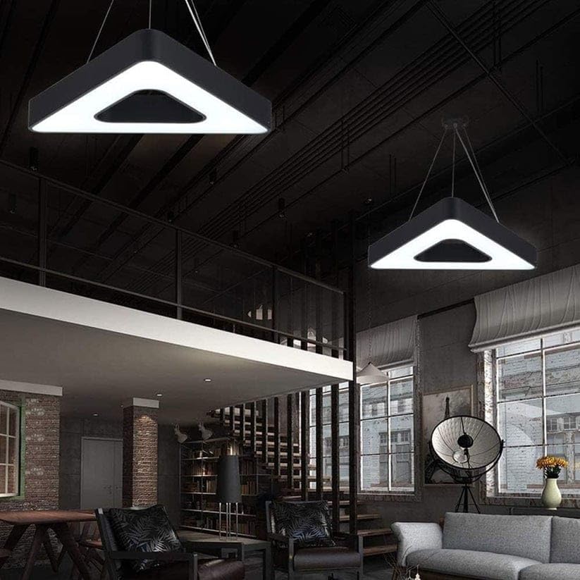 F613 Triangle  Hanging Lights 48W Indoor Lights 600mm for living rooms, bedroom, Cafe, Offices, Gym, Malls, Bars, etc.