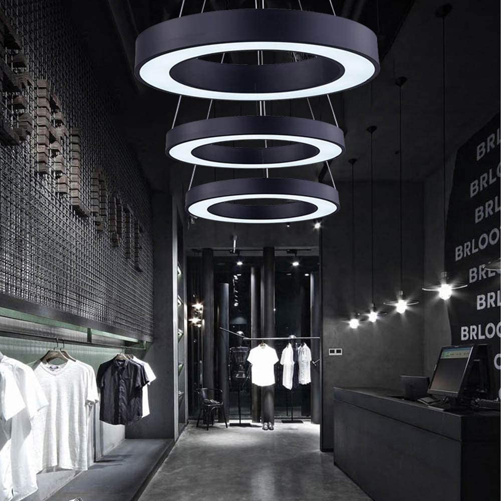 F611 Circle Hanging Light 48W Indoor Lights 600mm for Living room, Kitchens Study room, Offices, etc.