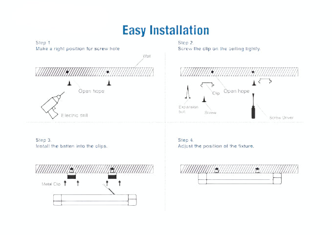 2FLB 2 Feet Led Batten Light 15 Watts White