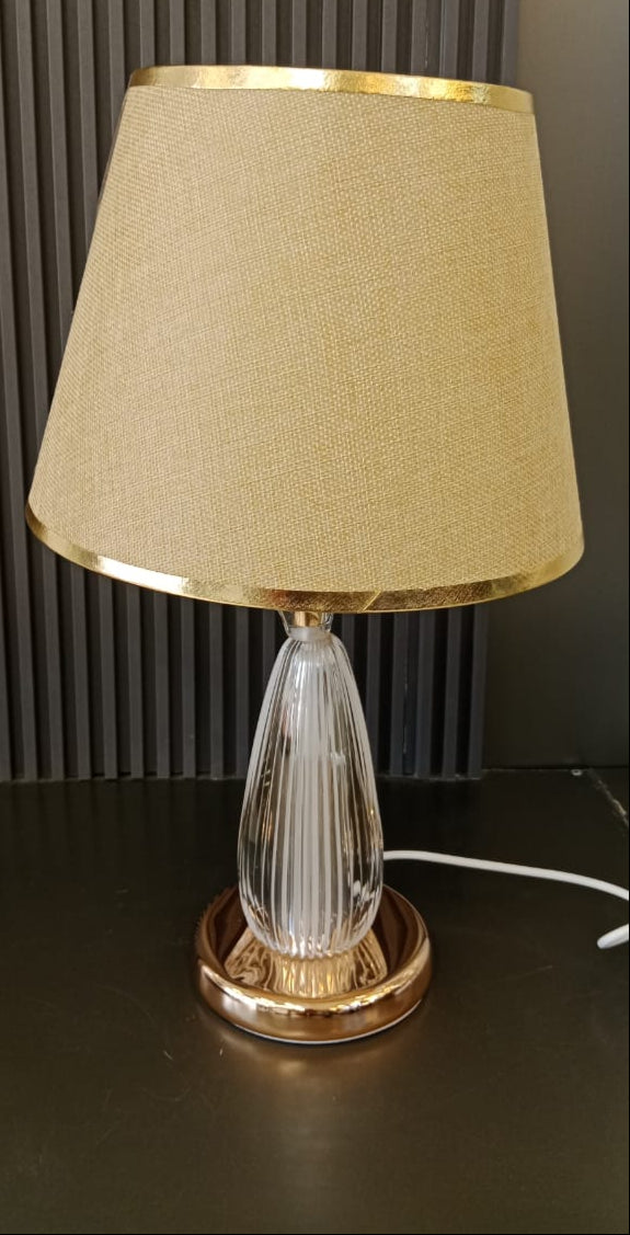 Premium fabric Crystal Glass Table Lamp Model 6168 Best for Bedroom, living room, dining room