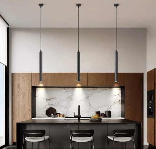 Interior Hanging Pendant Light Minimalist Ceiling Hanging Spotlight, Kitchen Island Accent Spot Lighting Fixture, Dining Table Bedroom Bedside Suspended Lamps FHS21