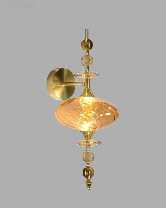 Gold Smoke Glass Wall Light | B9526-1