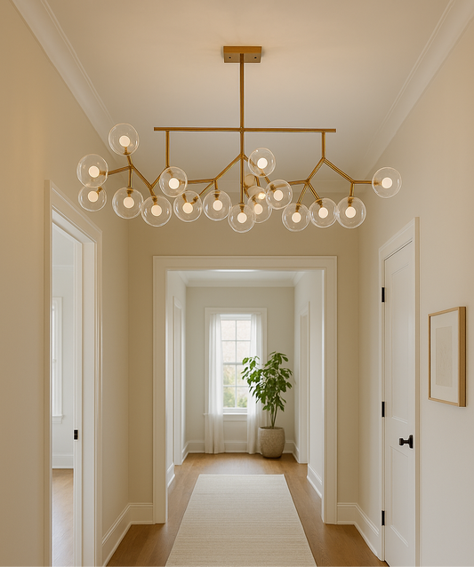 27 Lights Ball Firefly Gold Chandelier | PL - 8015-27
