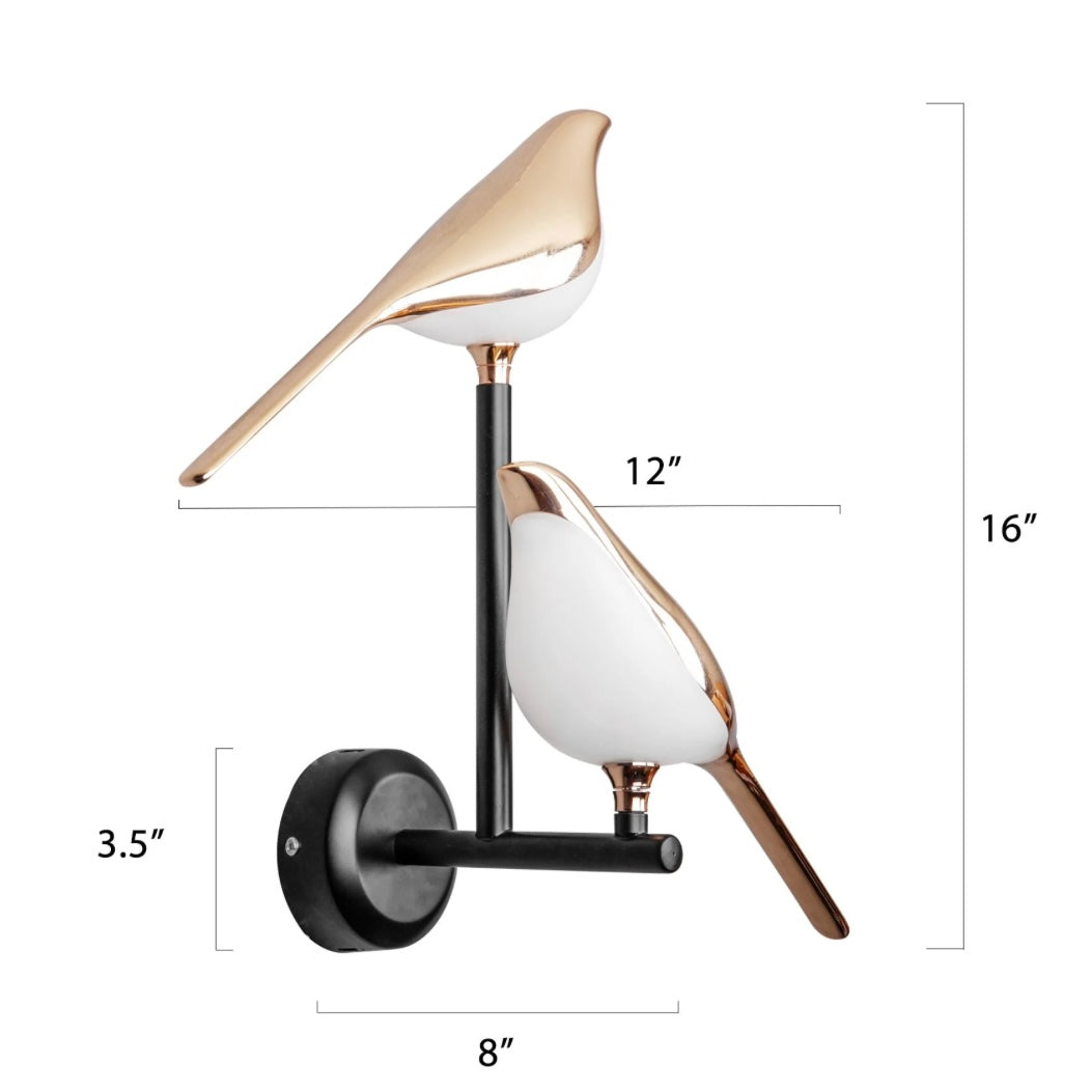 Sparrow Call Double LED Wall Light Model No 3033-2