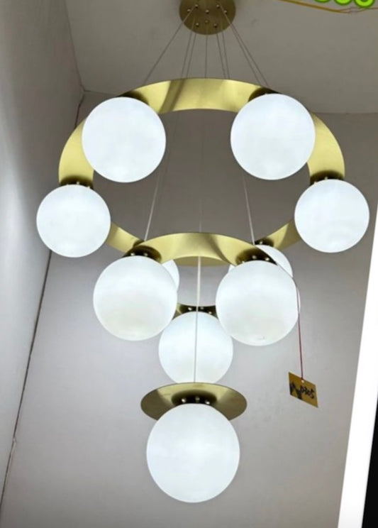 10 Ball Hanging Chandelier | D305