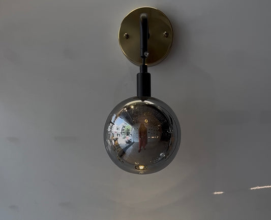 Chrome Glass Ball Wall Lamp |G-108