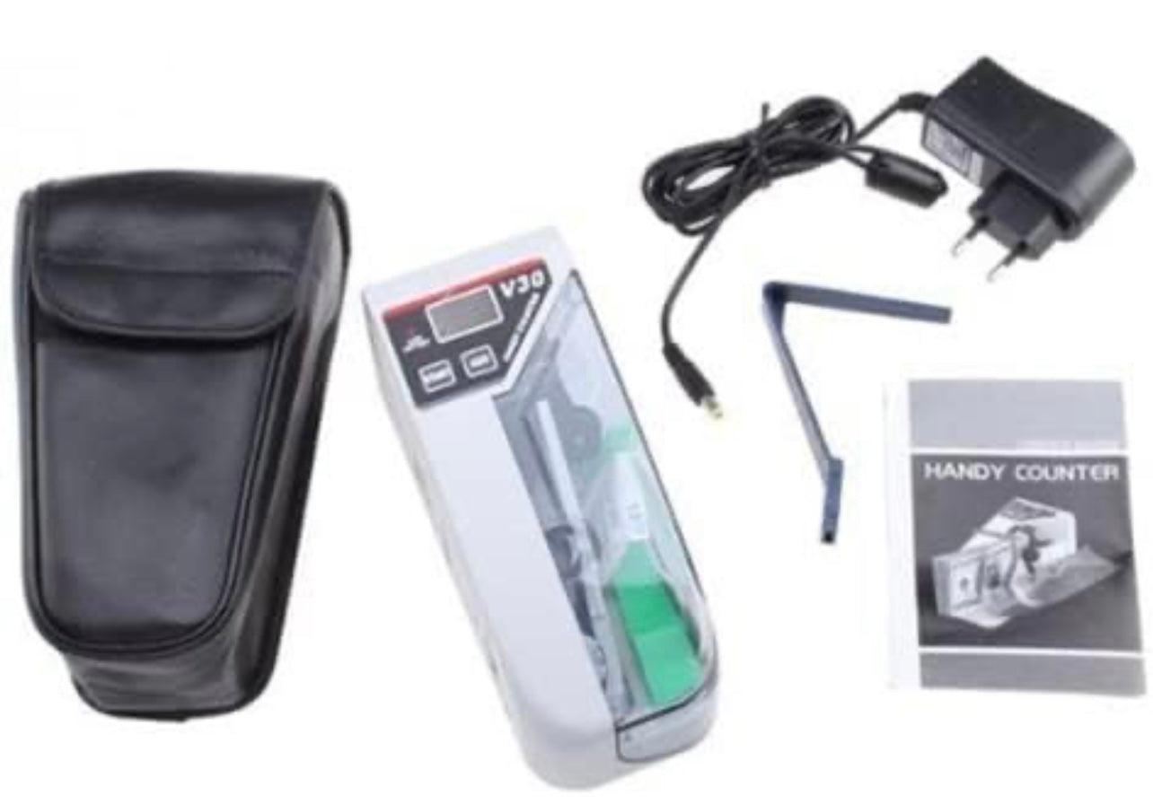 Handy Counter Portable Note Currency Counting Machine with cover and adapter