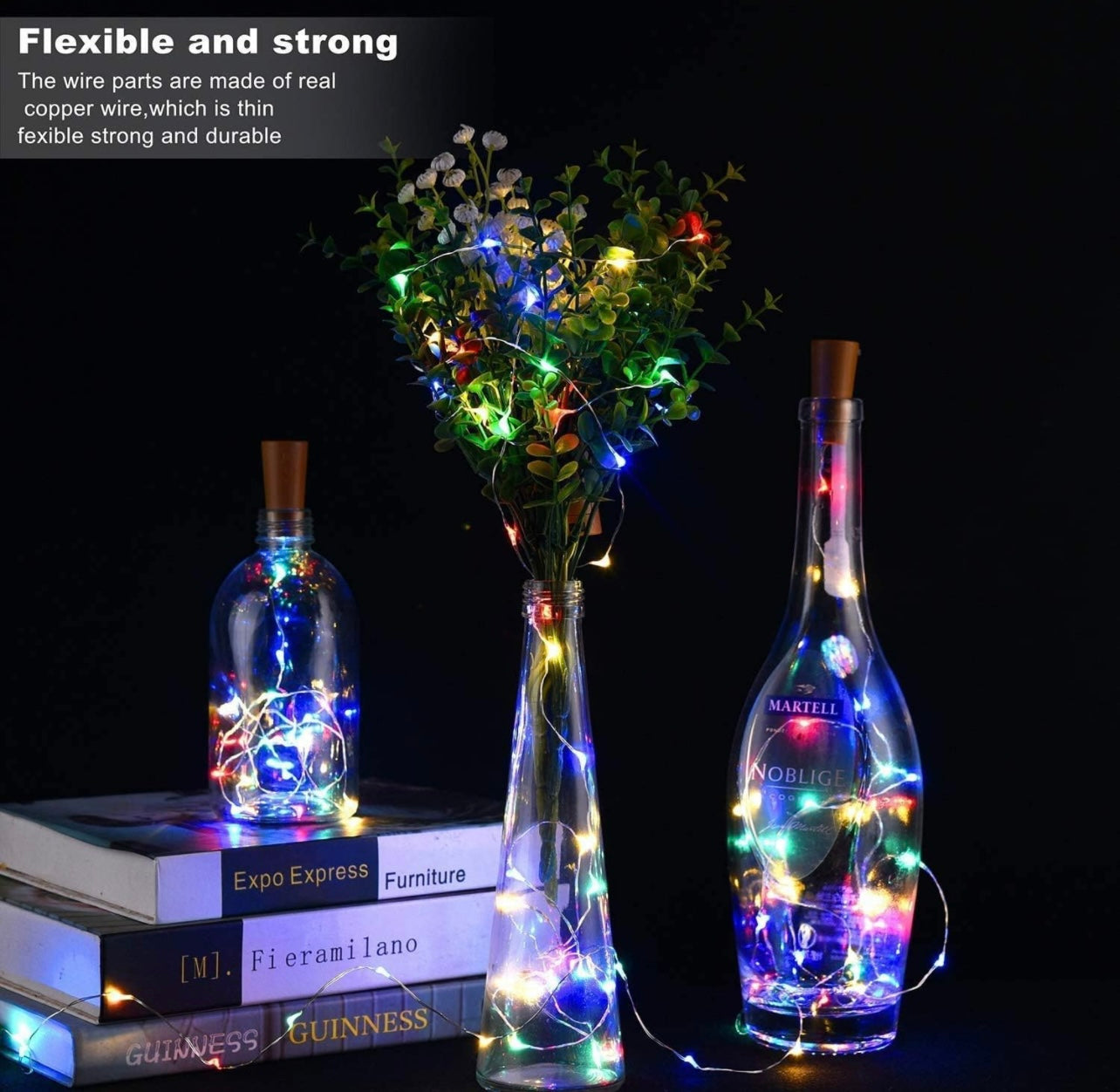 Cork Light 3 meters With Cells Warm White / Multicolour