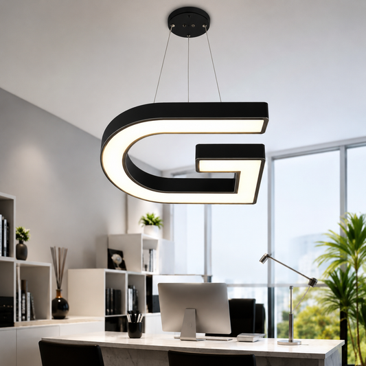LED GYM Shaped Hanging Lights | Set of G+Y+M Letters : 600MM Each Letter (Set of 3 letters)