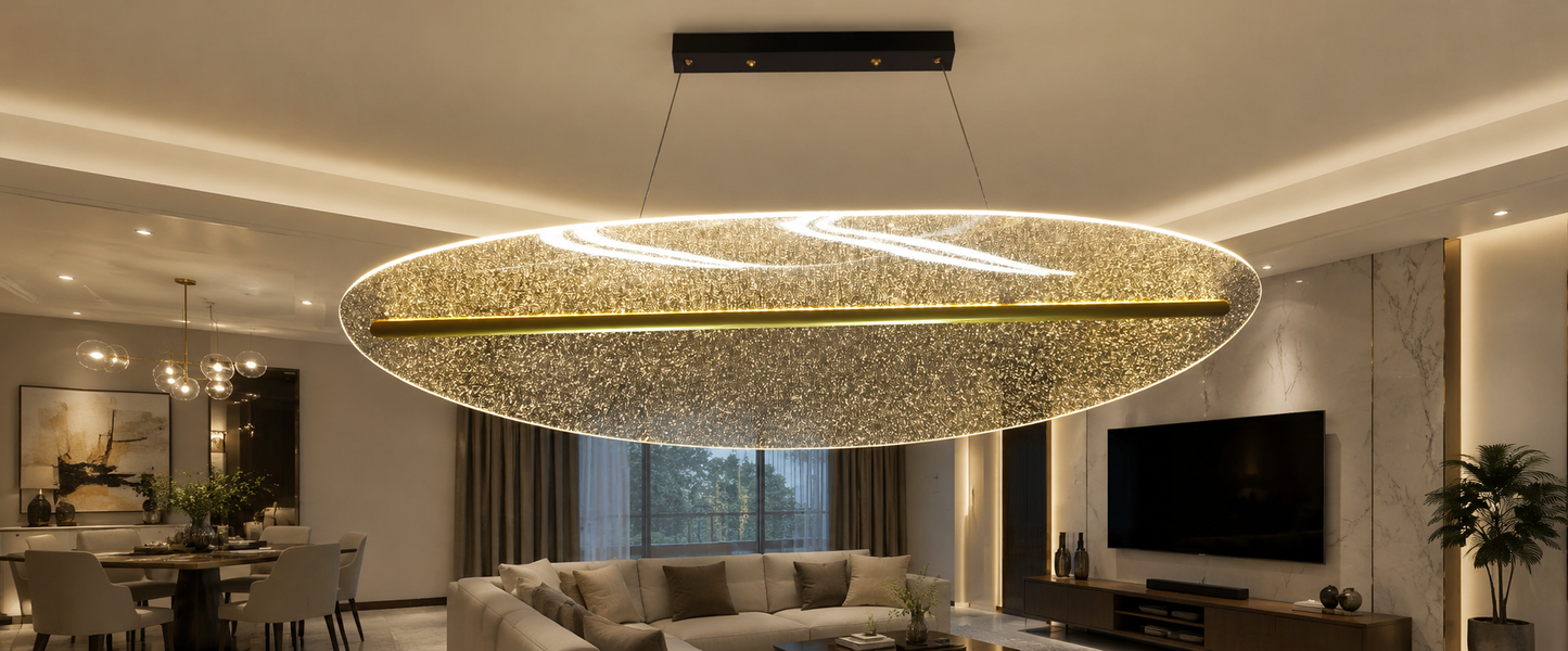 Curve Shaped LED Hanging Light