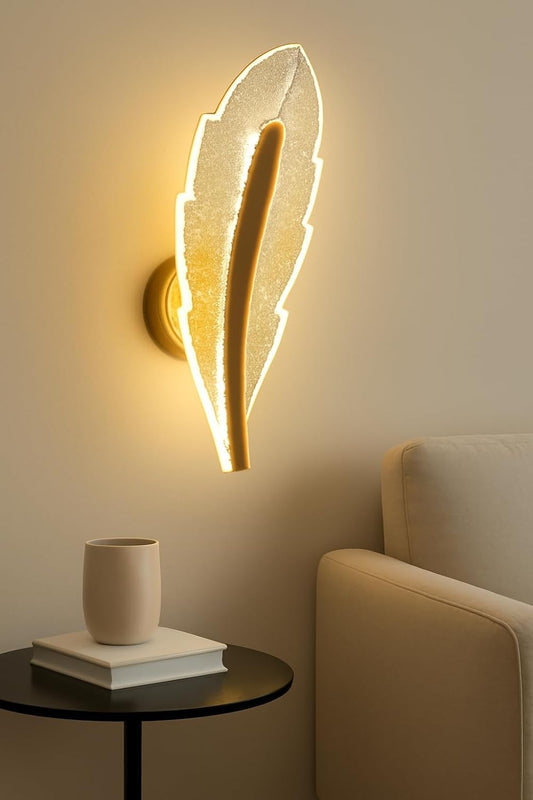 Feather Leaf Wall Lamp Design