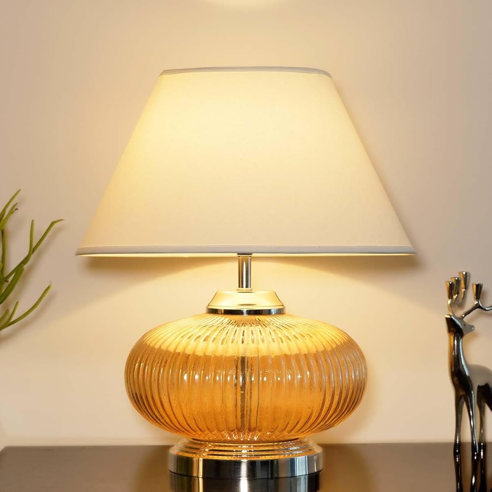 Amber Finish Table Lamp