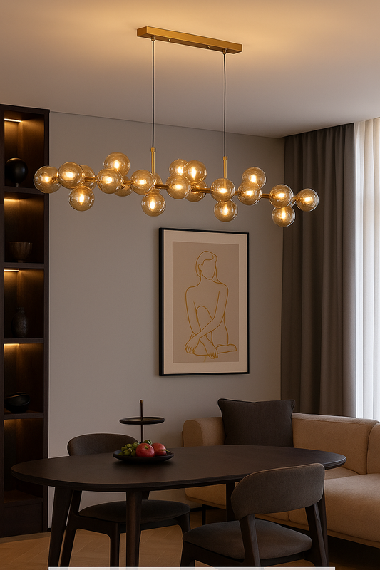 27 Bulb Milky Chandelier | 8015-27