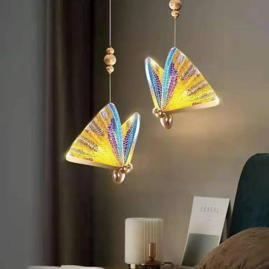 Gold with Colourful touch Butterfly Hanging