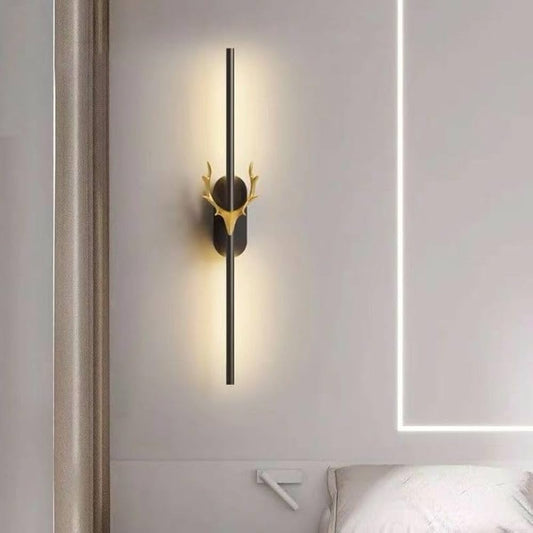 Golden Deer Finish Backlit Modern LED Wall Light