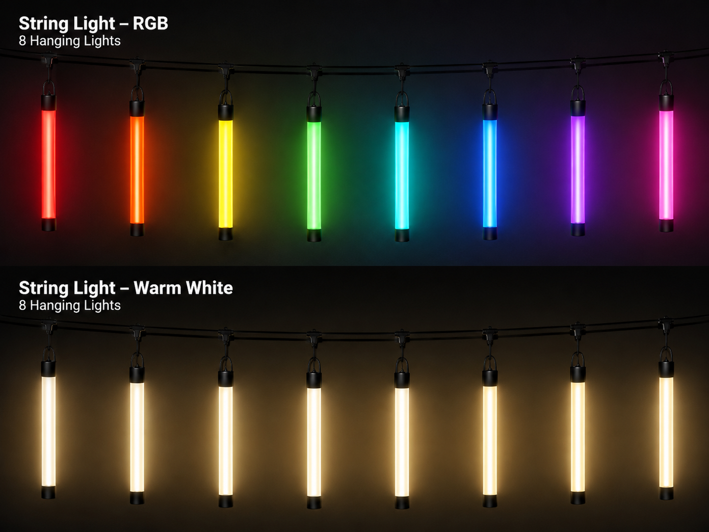 String Lights 96 Modes : 8 Lights in each string : Extendable : Rainproof