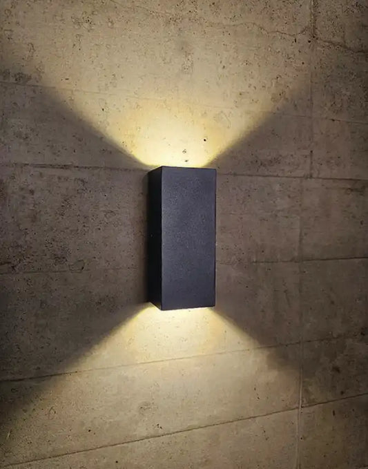 Square Shape Waterproof Outdoor
Wall Lights, Up and Down
