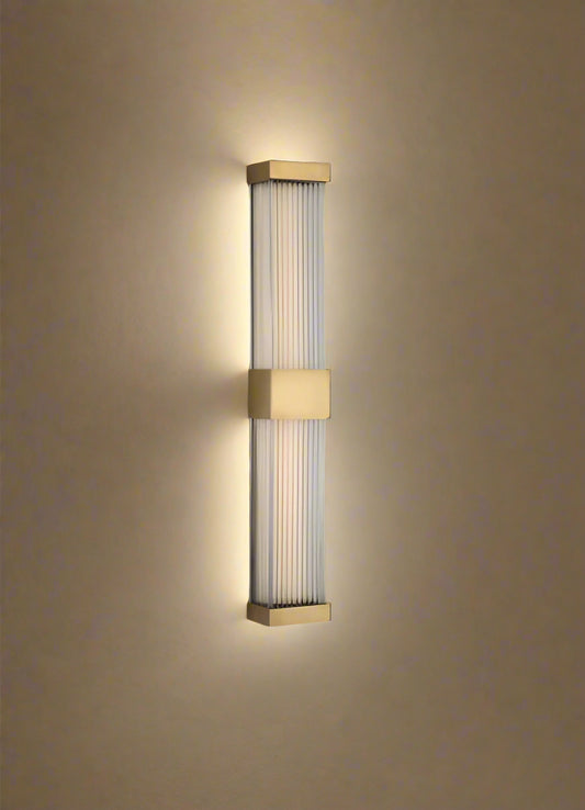 Contemporary-Style Vertical Golden Lines Design Wall Lamps  Series W83-L