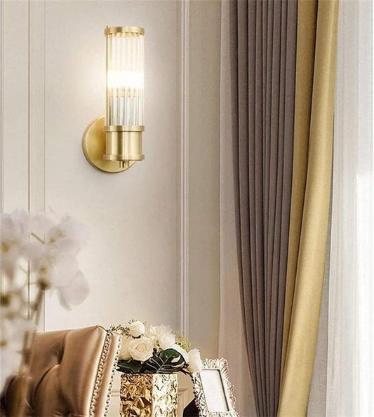 Brass Crystal Tube Galas Wall Lamp LZ 3292-1