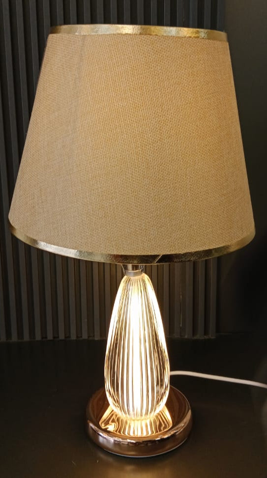 Premium fabric Crystal Glass Table Lamp Model 6168 Best for Bedroom, living room, dining room