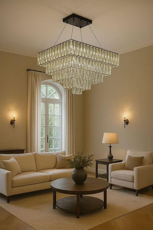 Luxurious Crystal Chandelier | Square Chandelier | D6908