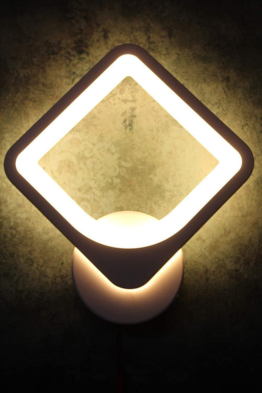 Black Body Wall Lights, Stylish Wall lamp | Wall Light | Wall lamp for Living Room | Fancy Lights for Wall, Bedroom, Home Decoration, Color-Warm White (Square)